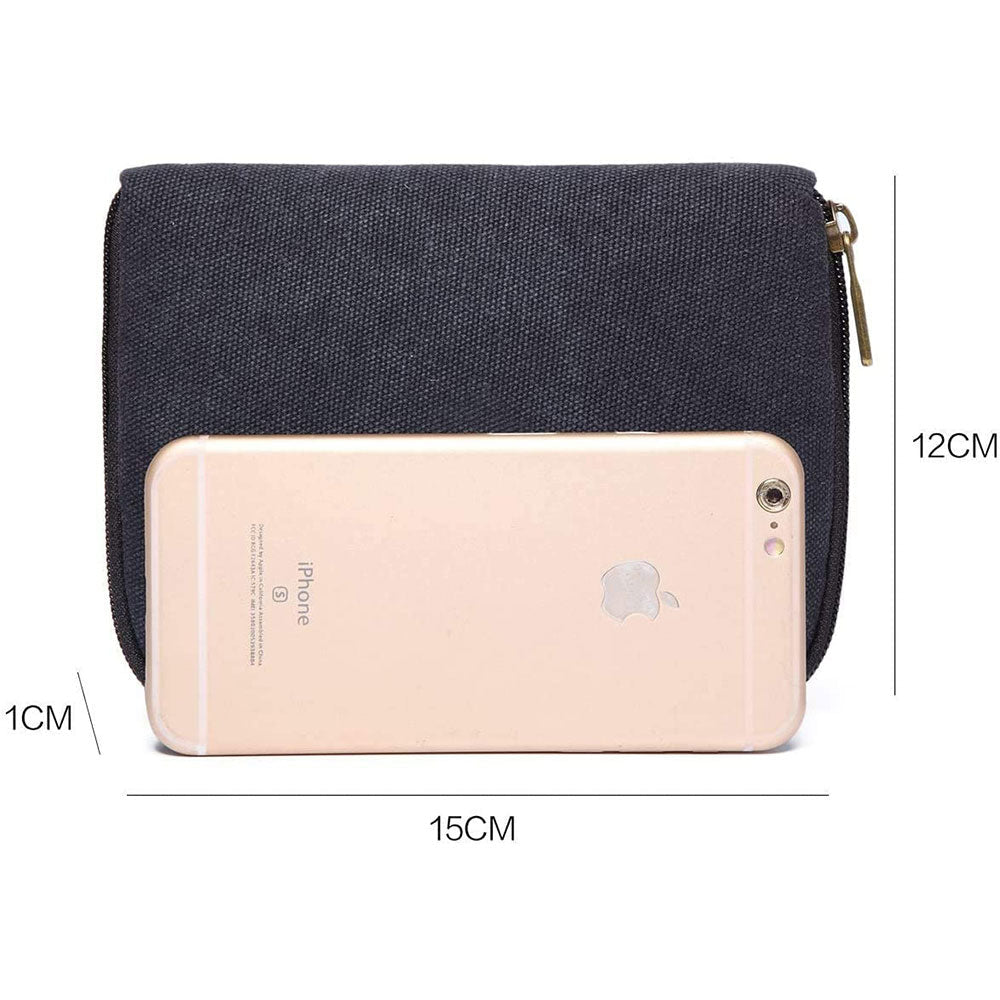 KAUKKO Vintage Casual Canvas and Leather Rucksack Retro Backpack for School Work Travel Hiking, 19L - kaukko