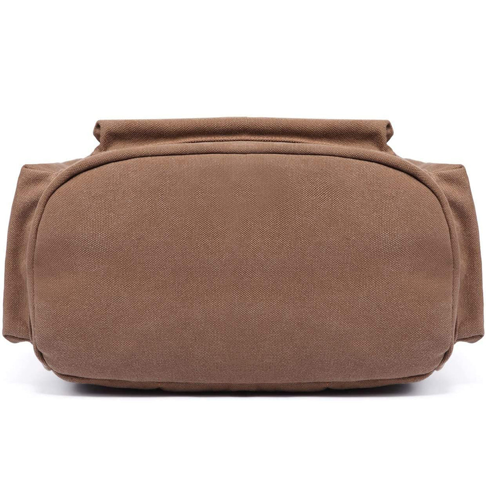 KAUKKO Vintage Casual Canvas and Leather Rucksack Retro Backpack for School Work Travel Hiking, 19L - kaukko