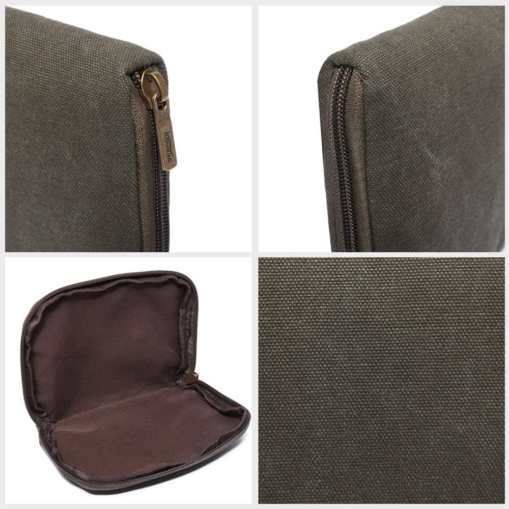 KAUKKO Vintage Casual Canvas and Leather Rucksack Retro Backpack for School Work Travel Hiking, 19L - kaukko