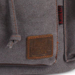 KAUKKO Vintage Casual Canvas and Leather Rucksack Retro Backpack for School Work Travel Hiking, 19L ( Grey ) - kaukko