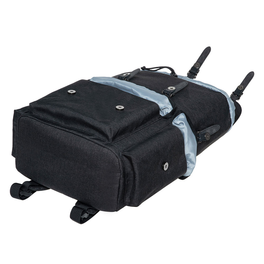 KAUKKO Vintage Casual Canvas and Leather Rucksack Retro Backpack for School Work Travel Hiking - kaukko