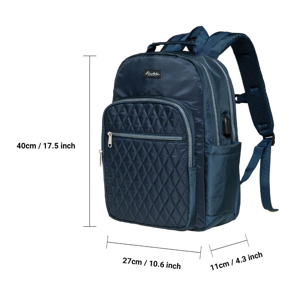 KAUKKO Women Laptop Backpacks for 14" Notebook Casual Computer Bag Stylish Pattern Daypack for Work Travel Business - kaukko