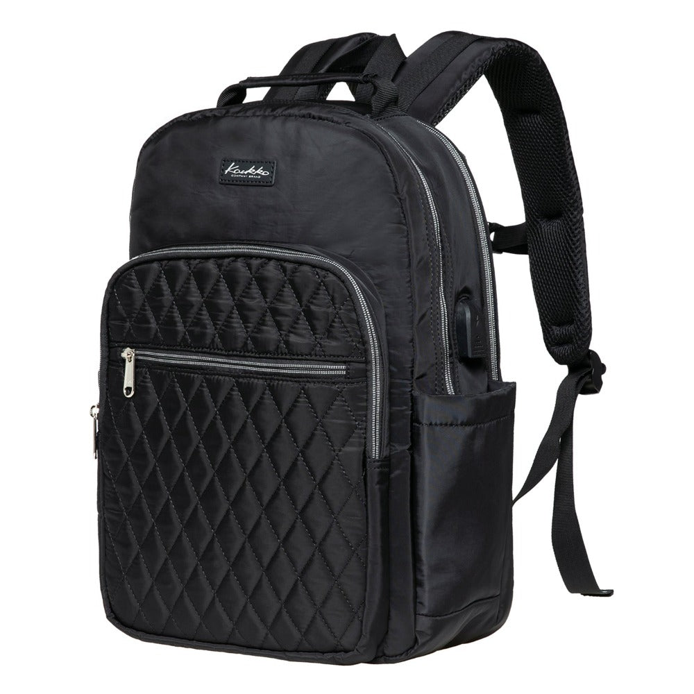 KAUKKO Women Laptop Backpacks for 14" Notebook Casual Computer Bag Stylish Pattern Daypack for Work Travel Business - kaukko