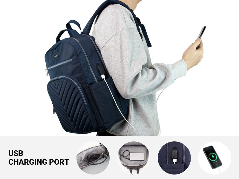 KAUKKO Women Laptop Backpacks for 14" Notebook Casual Computer Bag Stylish Pattern Daypack for Work Travel Business - kaukko