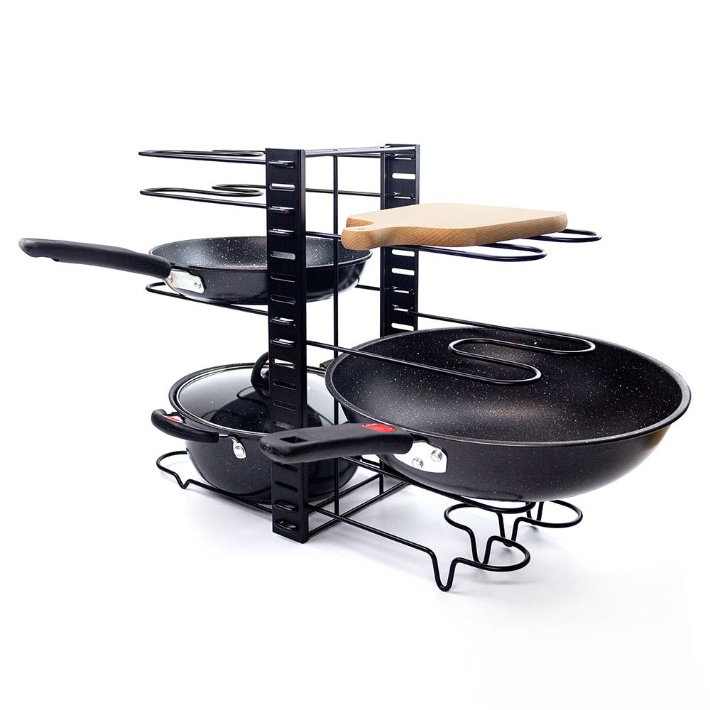 Kitchen Counter and Cabinet Pan Organizer Shelf Rack - kaukko