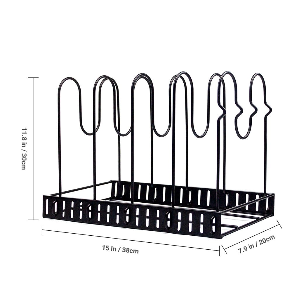Kitchen Counter and Cabinet Pan Organizer Shelf Rack - kaukko
