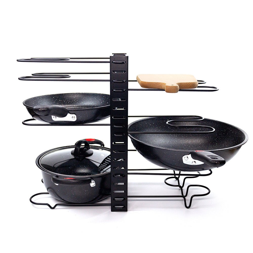 Kitchen Counter and Cabinet Pan Organizer Shelf Rack - kaukko