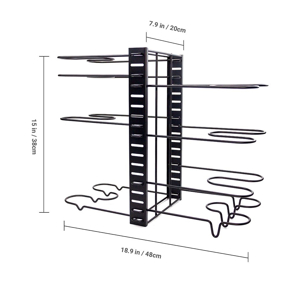 Kitchen Counter and Cabinet Pan Organizer Shelf Rack - kaukko