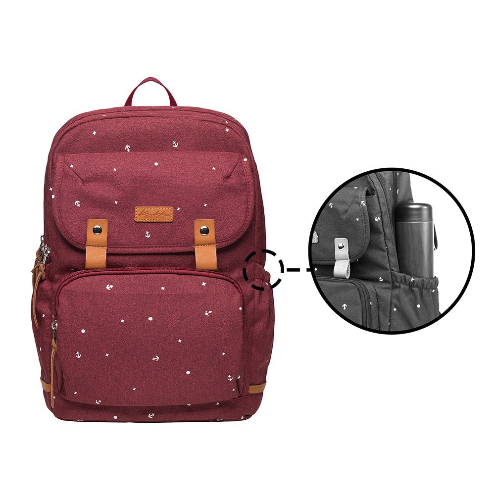 Laptop College Backpack for Teen Girls, Casual Daypack Fits 15.6" Laptop by KAUKKO (09-RED) - kaukko