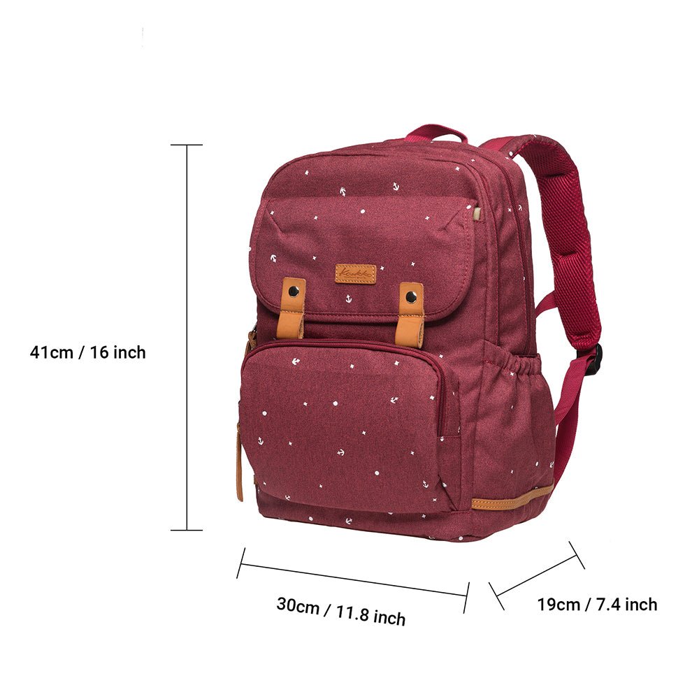 Laptop College Backpack for Teen Girls, Casual Daypack Fits 15.6" Laptop by KAUKKO (09-RED) - kaukko