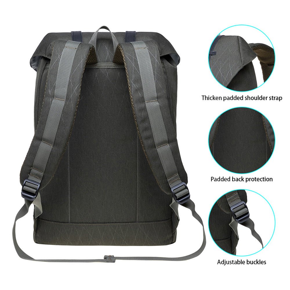 Lightweight Outdoor Backpack, KAUKKO Travel Casual Backpack Laptop Daypack for 12", EP6-15 ( Army Green /17.8L ) - kaukko