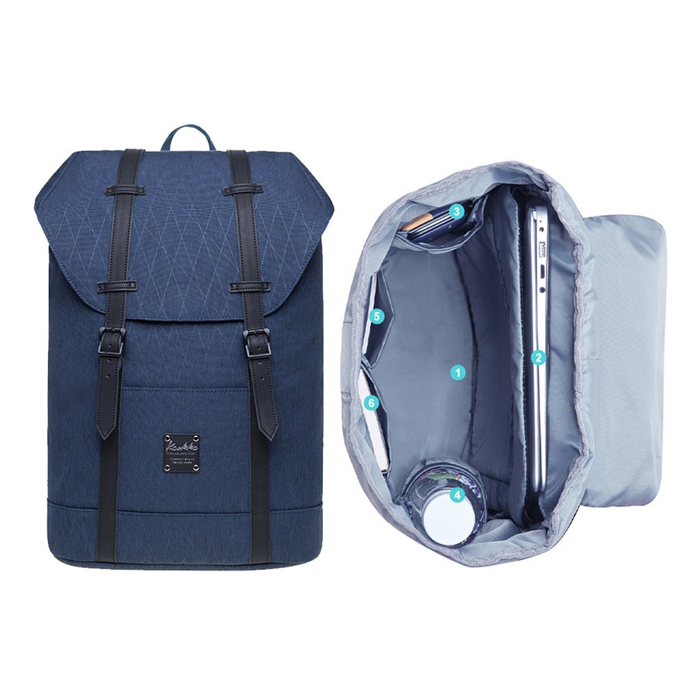 Lightweight Outdoor Backpack, KAUKKO Travel Casual Backpack Laptop Daypack for 12", EP6-15 ( Blue /17.8L ) - kaukko