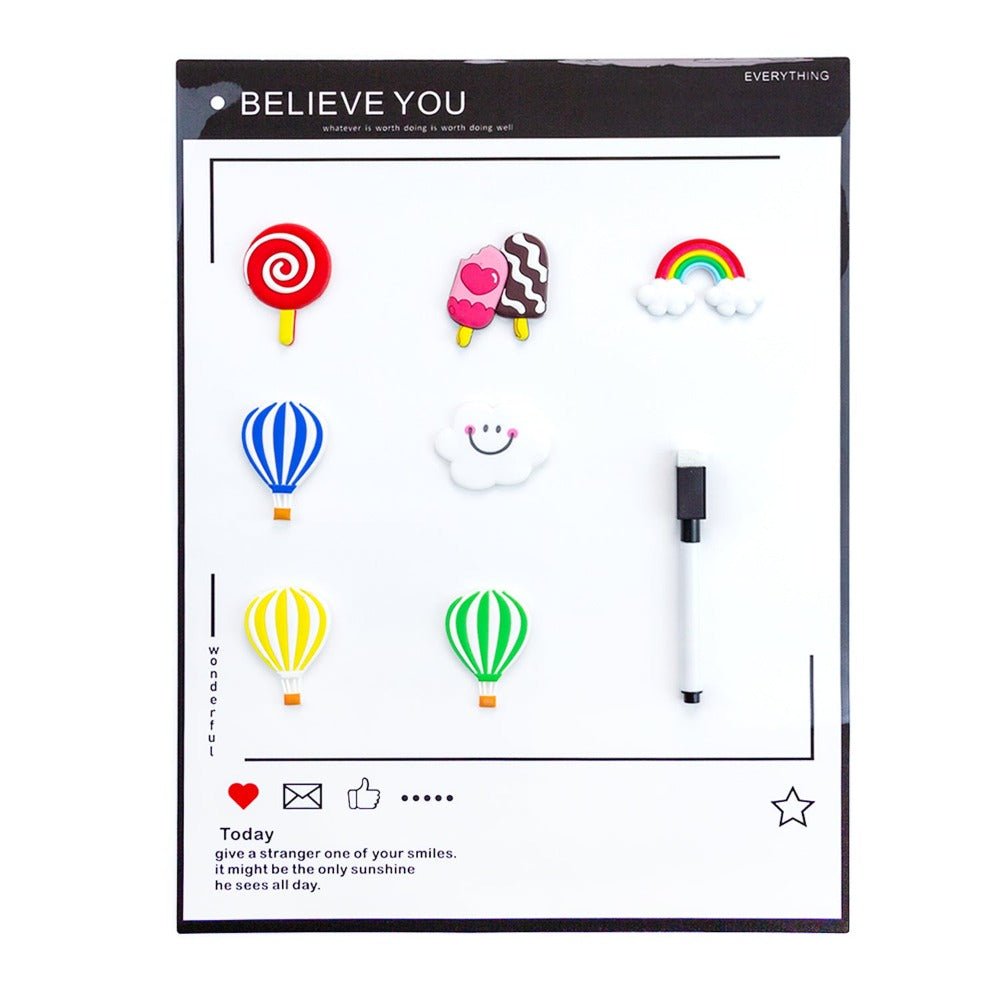 Magnetic Dry Erase Whiteboard Sheet for Fridge-Includes 7 Fine Magnets & Marker with Magnets - Refrigerator White Board Planner & Organizer - kaukko