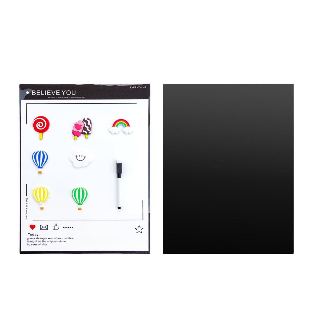 Magnetic Dry Erase Whiteboard Sheet for Fridge-Includes 7 Fine Magnets & Marker with Magnets - Refrigerator White Board Planner & Organizer - kaukko