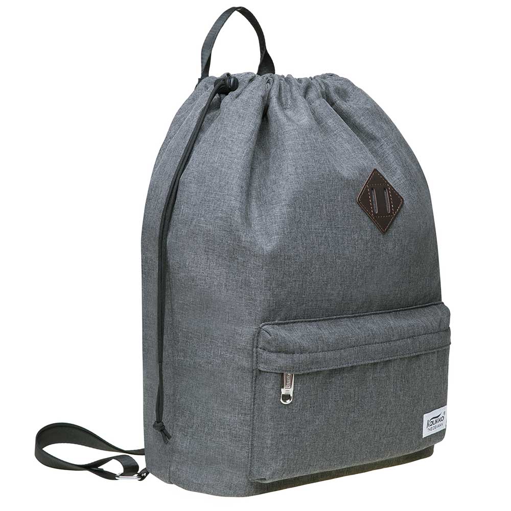 New Drawstring Canvas Bag Sports Bag Backpack Oxfor by KAUKKO - kaukko