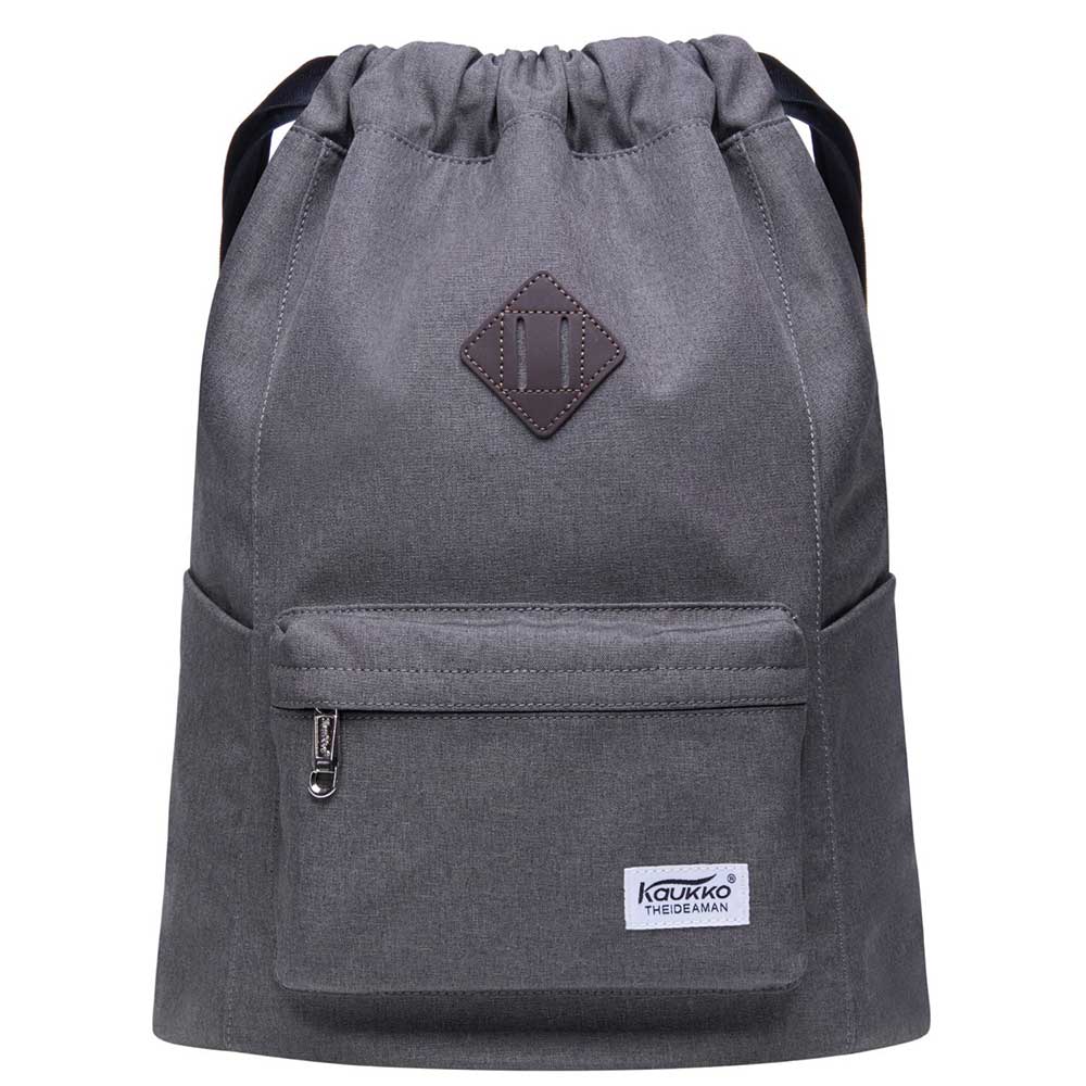 Oxford fabric Drawstring Sports Backpack ( dark grey ) - kaukko