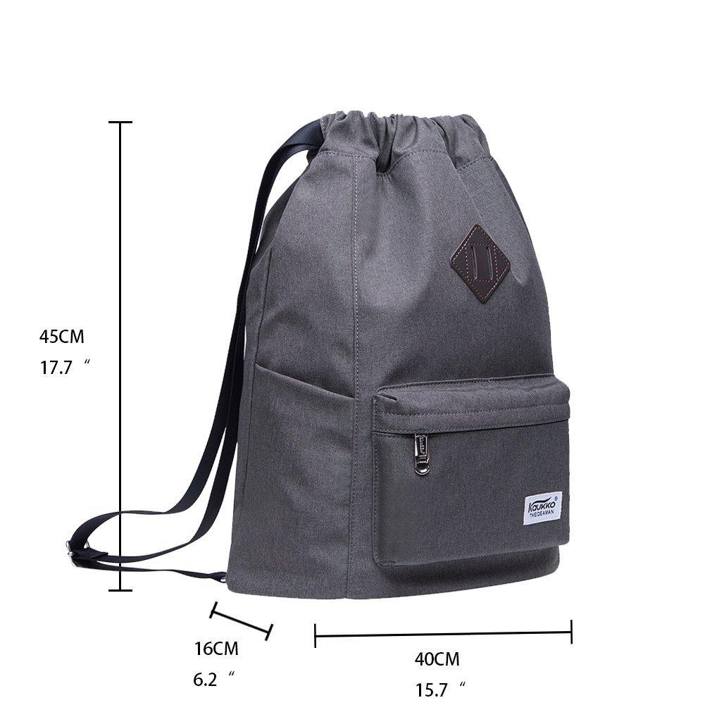 Oxford fabric Drawstring Sports Backpack ( dark grey ) - kaukko