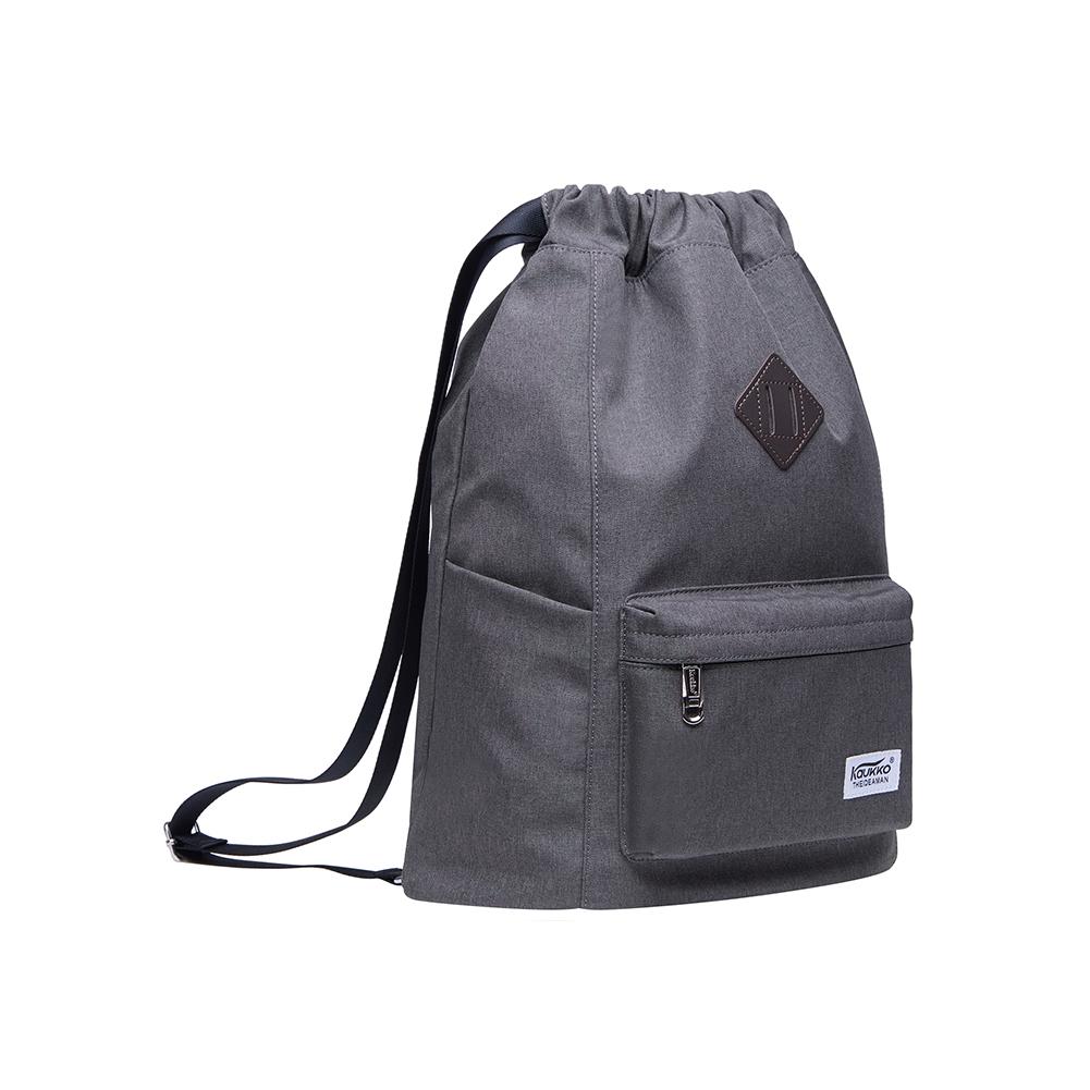Oxford fabric Drawstring Sports Backpack ( dark grey ) - kaukko