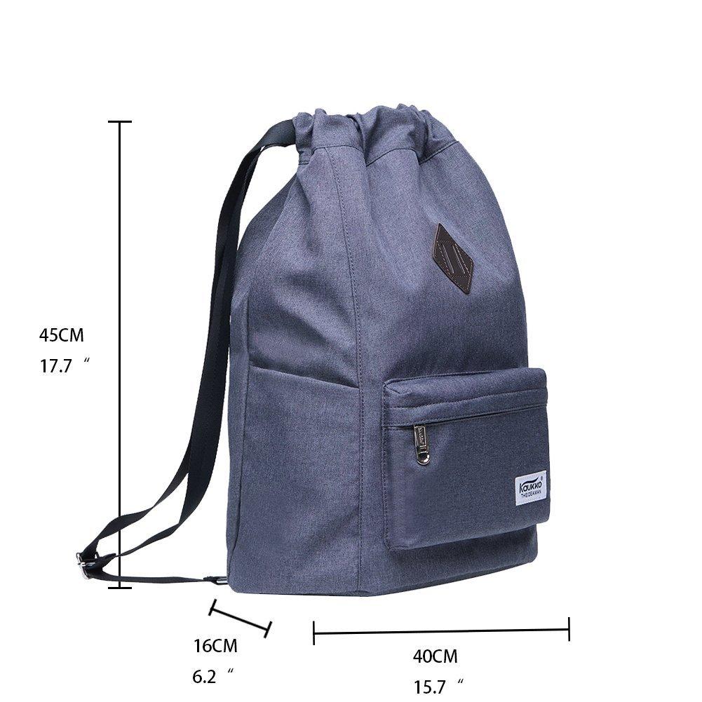 Oxford fabric Drawstring Sports Backpack ( grey ) - kaukko