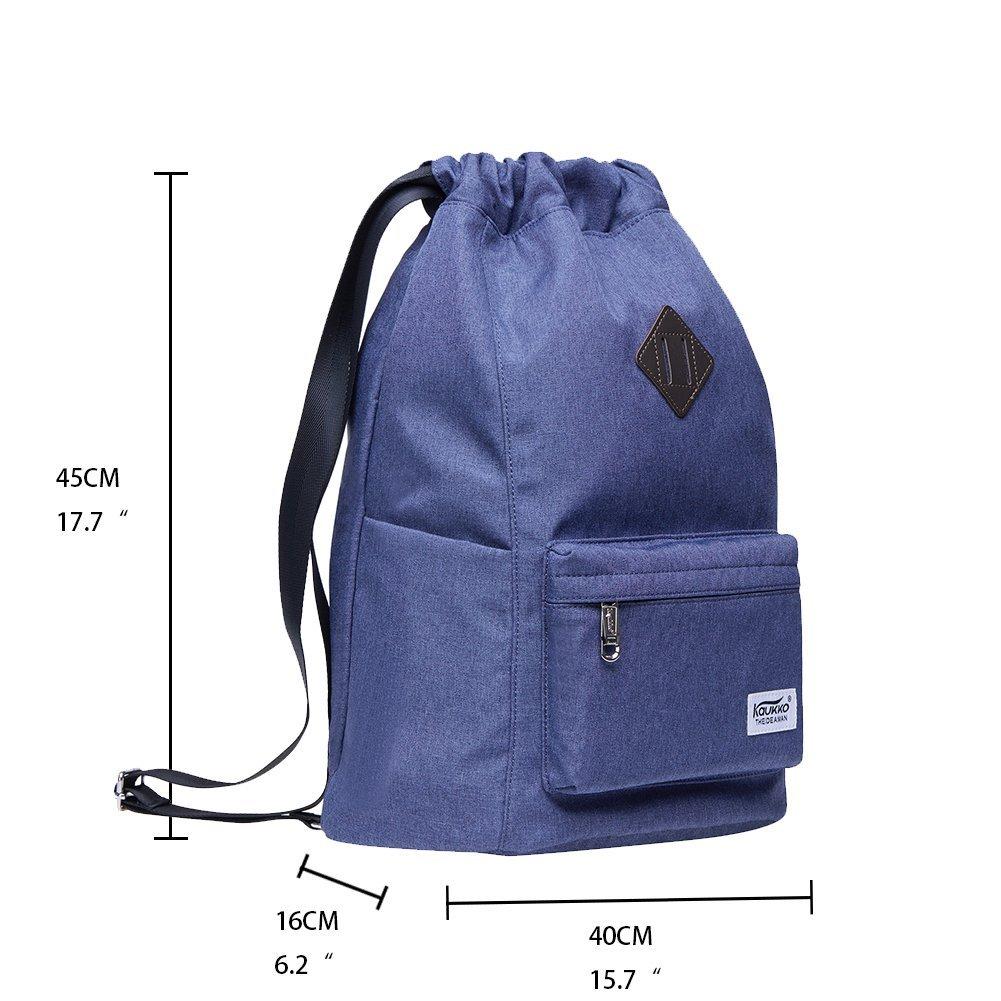 Oxford fabric Drawstring Sports Backpack ( light blue ) - kaukko