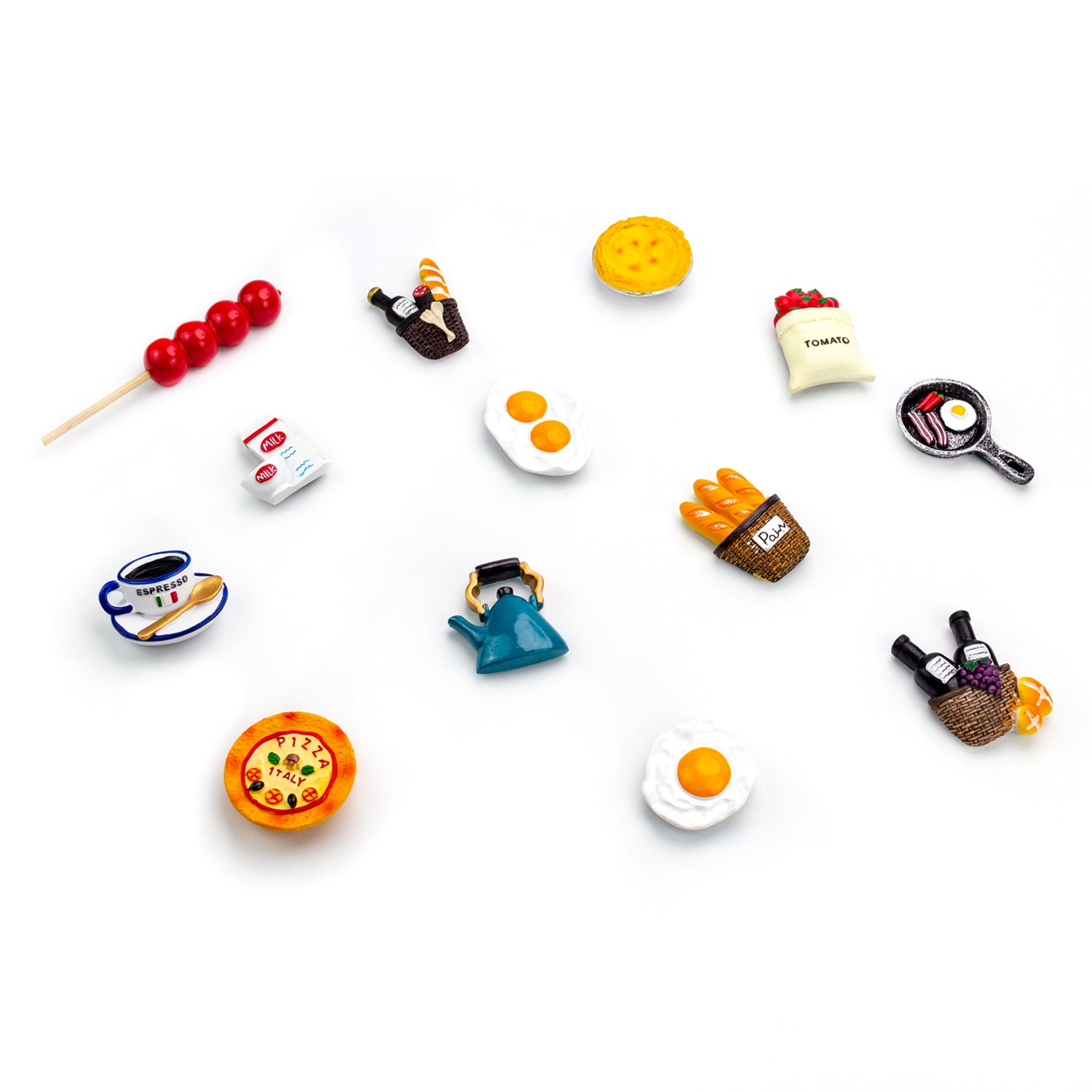 Refrigerator Magnets 13pcs Food Theme for Food Lover, Cute and Funny, 13pcs-Set