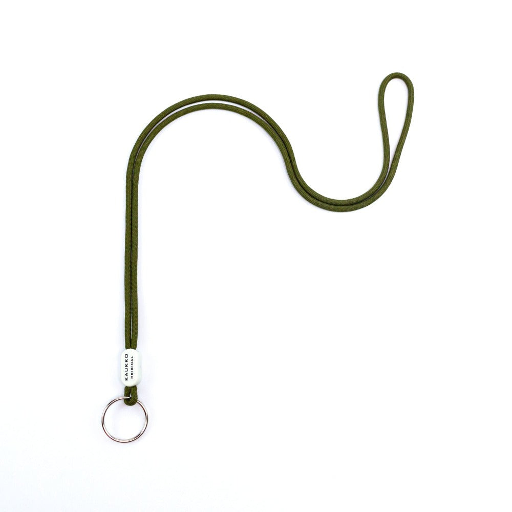 KAUKKO Unisex Lanyard Short Keyring Key Chain, robust and practical (02-Green)
