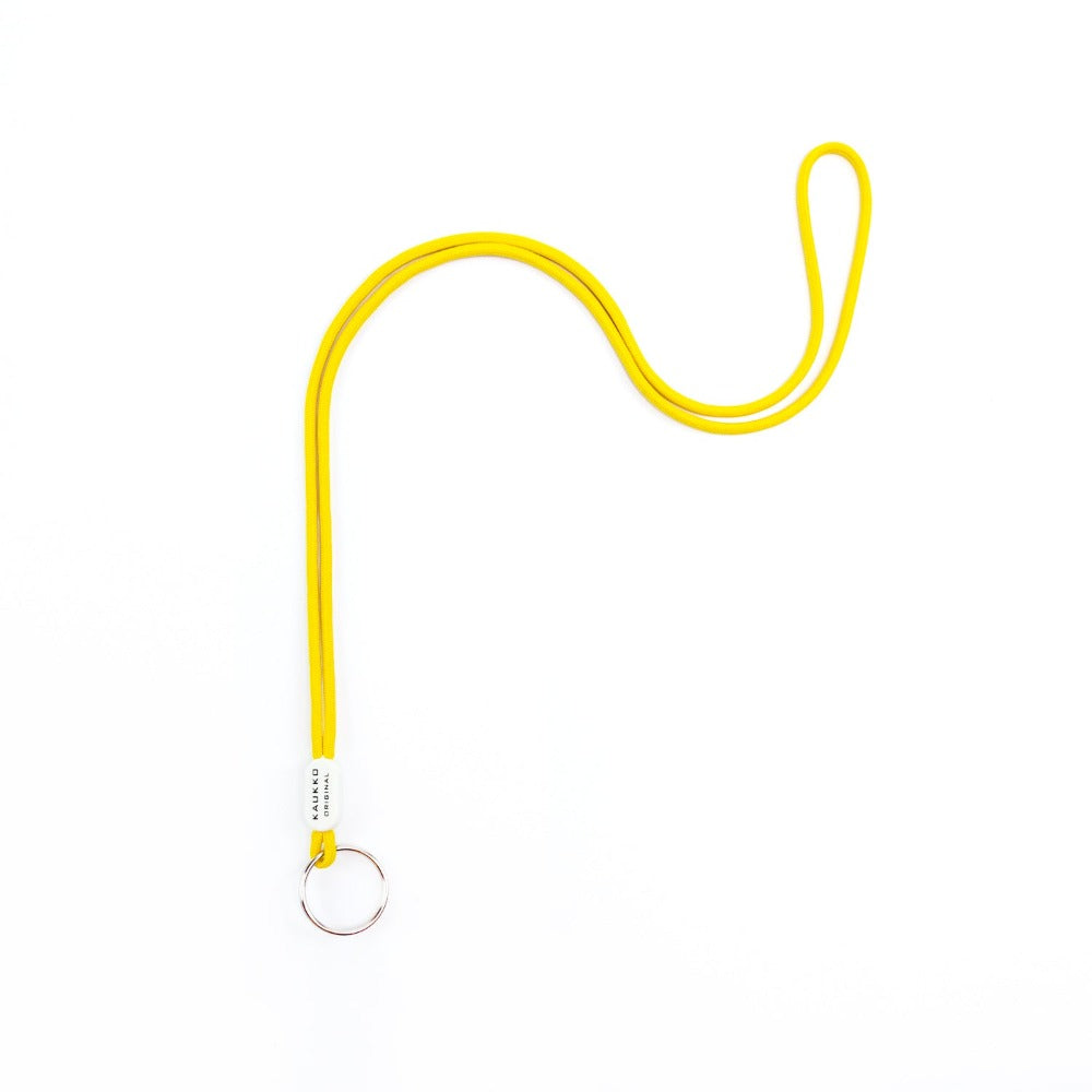 KAUKKO Unisex Lanyard Short Keyring Key Chain, robust and practical (02-Yellow)
