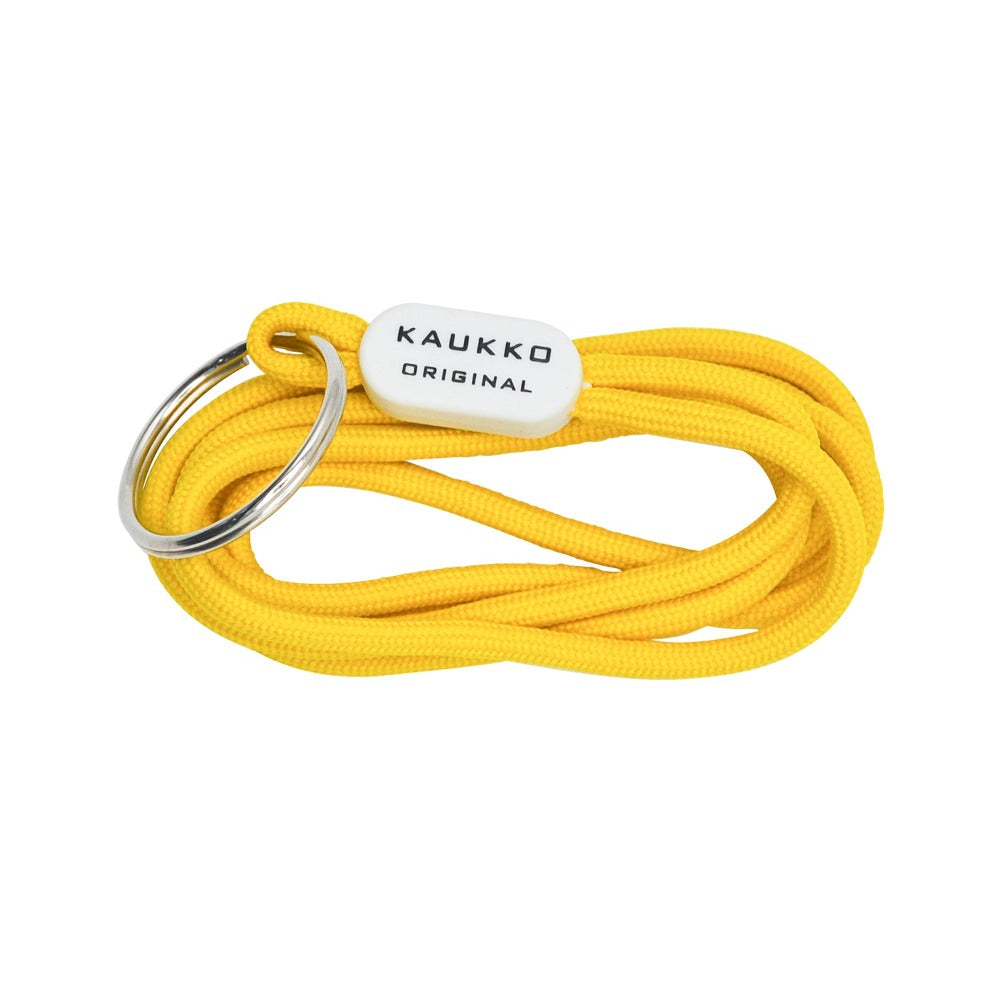 KAUKKO Unisex Lanyard Short Keyring Key Chain, robust and practical (02-Yellow)