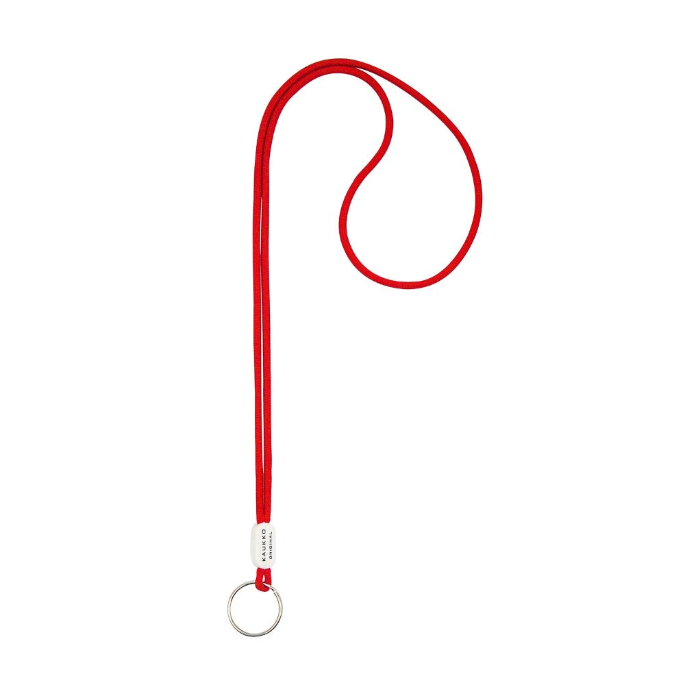 KAUKKO Unisex Lanyard Short Keyring Key Chain, robust and practical (02-Red)