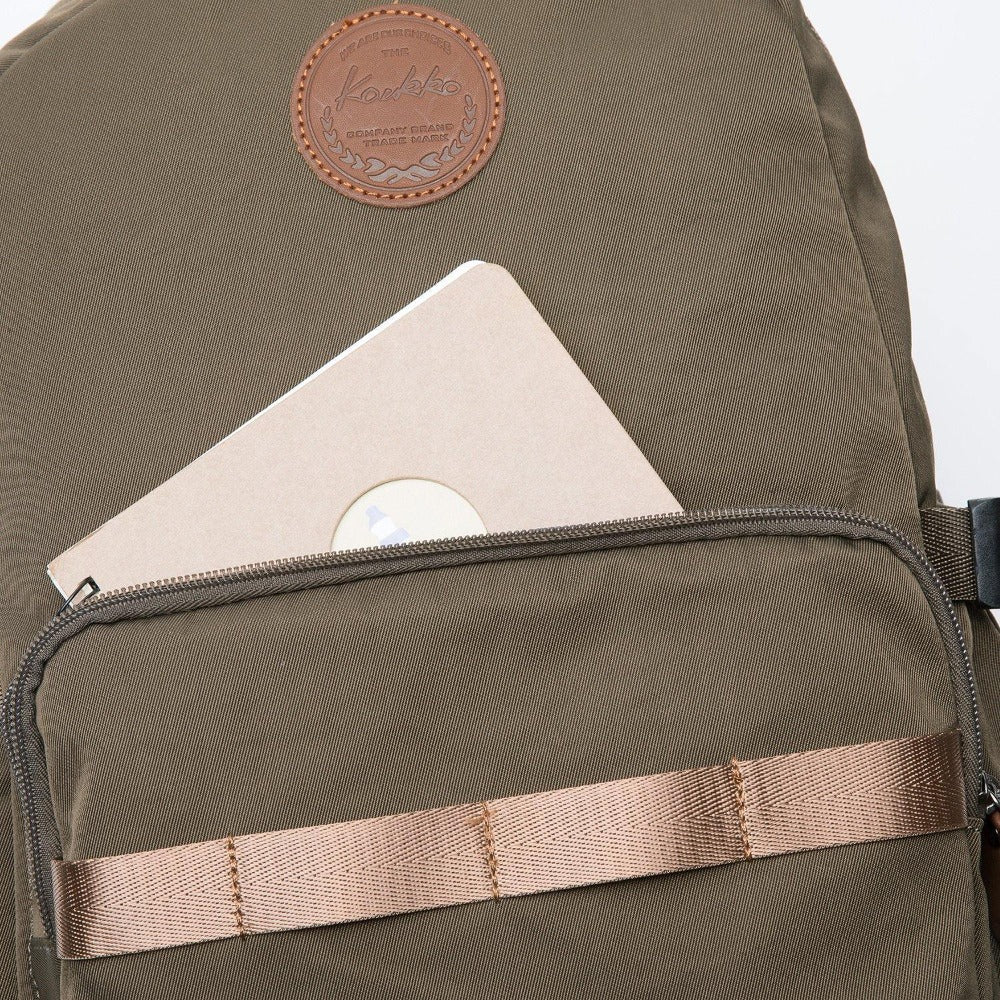 KAUKKO Stylish College School Backpack Travel Nice Rucksack, K1005-2 ( Army Green /17.6L ) - kaukko