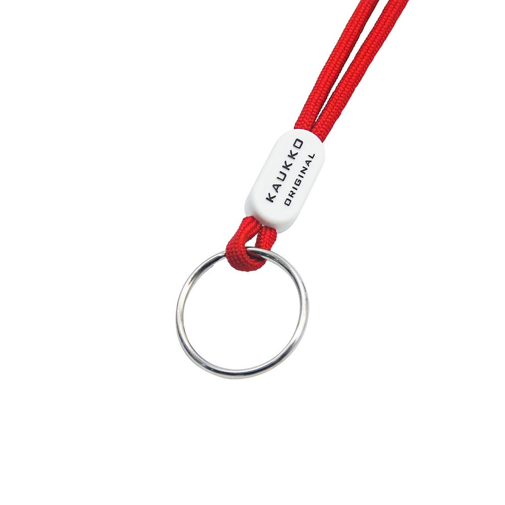 KAUKKO Unisex Lanyard Short Keyring Key Chain, robust and practical (02-Red)