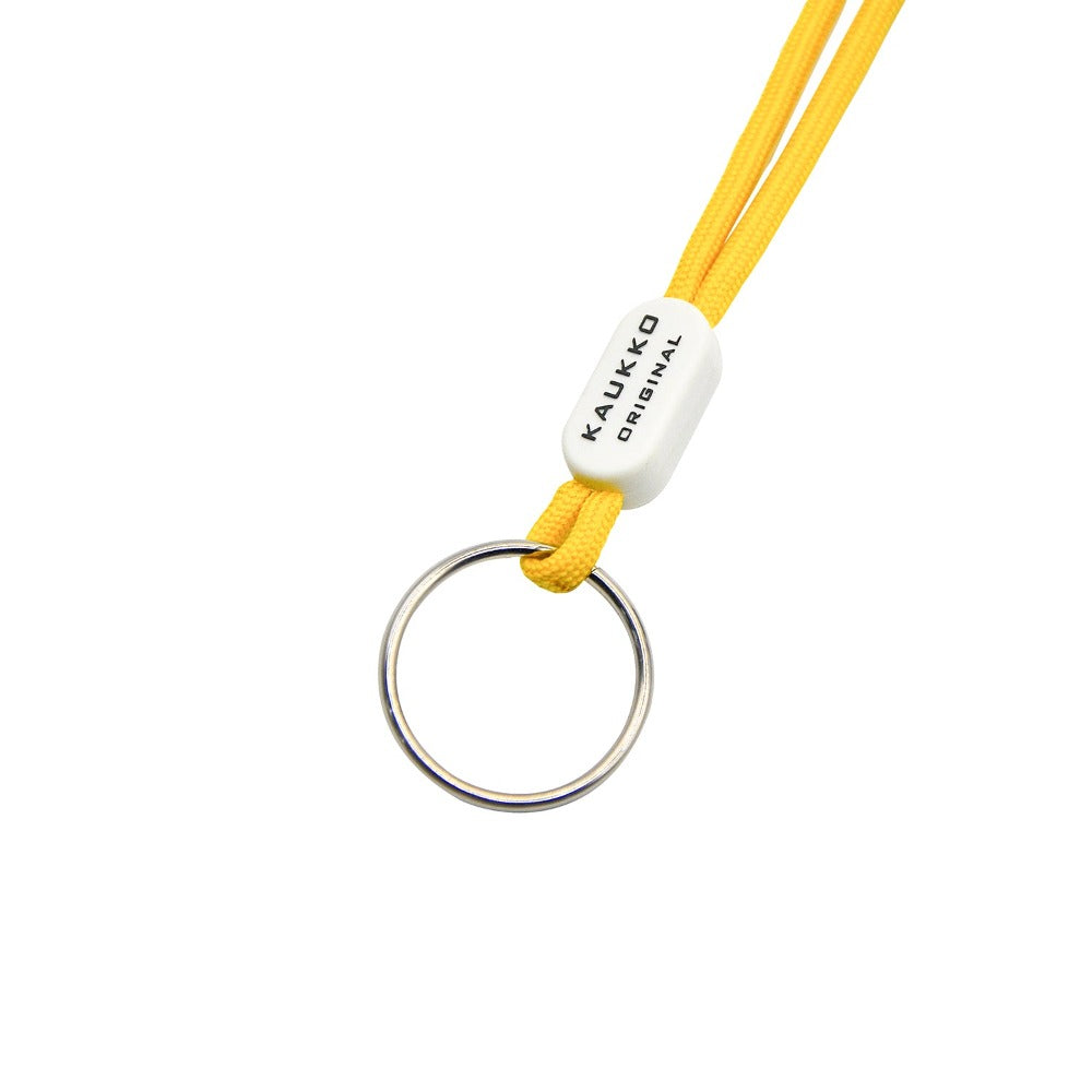 KAUKKO Unisex Lanyard Short Keyring Key Chain, robust and practical (02-Yellow)