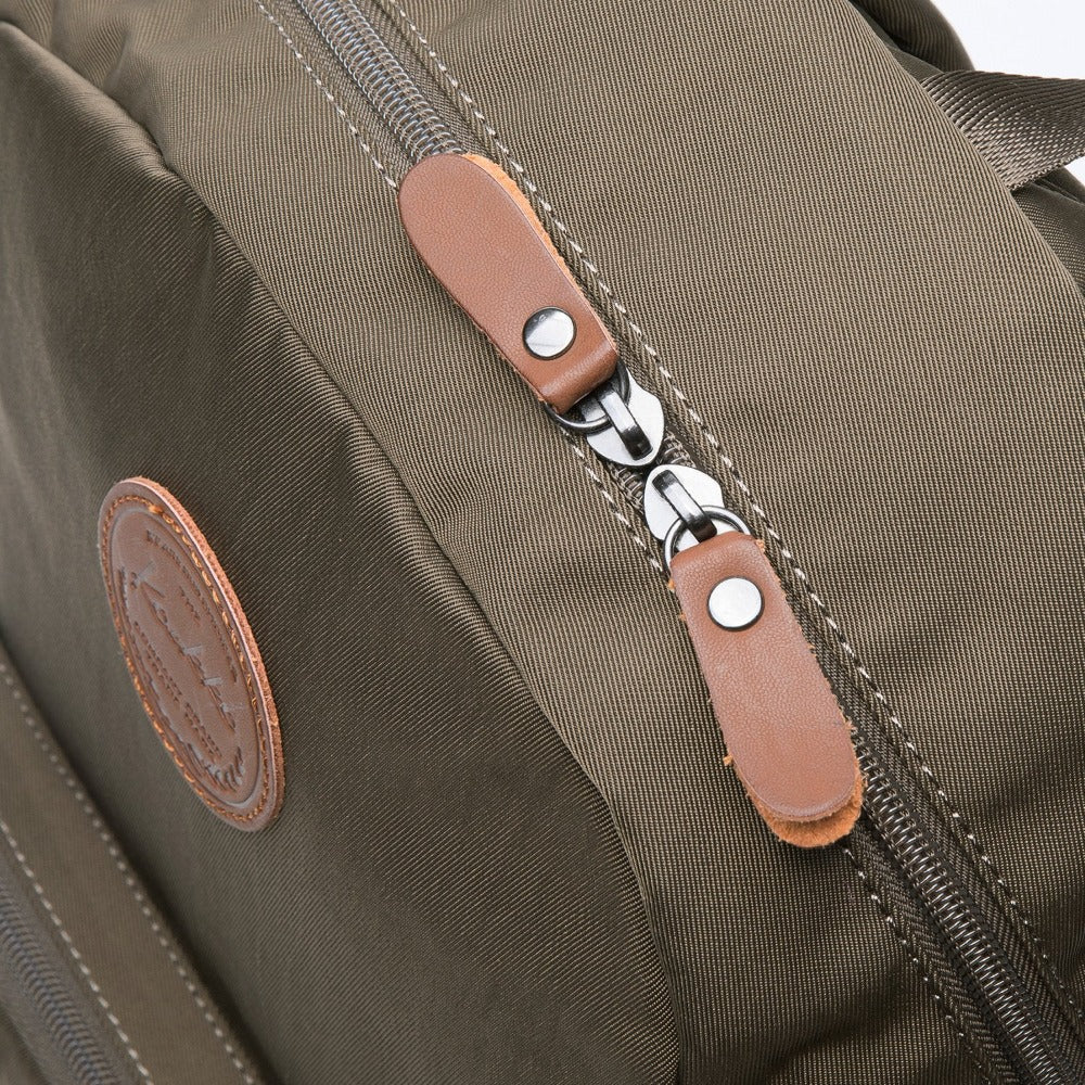 KAUKKO Stylish College School Backpack Travel Nice Rucksack, K1005-2 ( Army Green /17.6L ) - kaukko