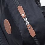 KAUKKO Stylish College School Backpack Travel Nice Rucksack, K1005-2 ( Black /17.6L ) - kaukko