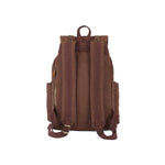 KAUKKO Vintage Casual Canvas and Leather Rucksack Retro Backpack for School Work Travel Hiking, 19L ( Coffee ) - kaukko