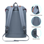 KAUKKO Travel Casual Backpack Laptop Daypack, EP6-7 ( Grey / 14L ) - kaukko