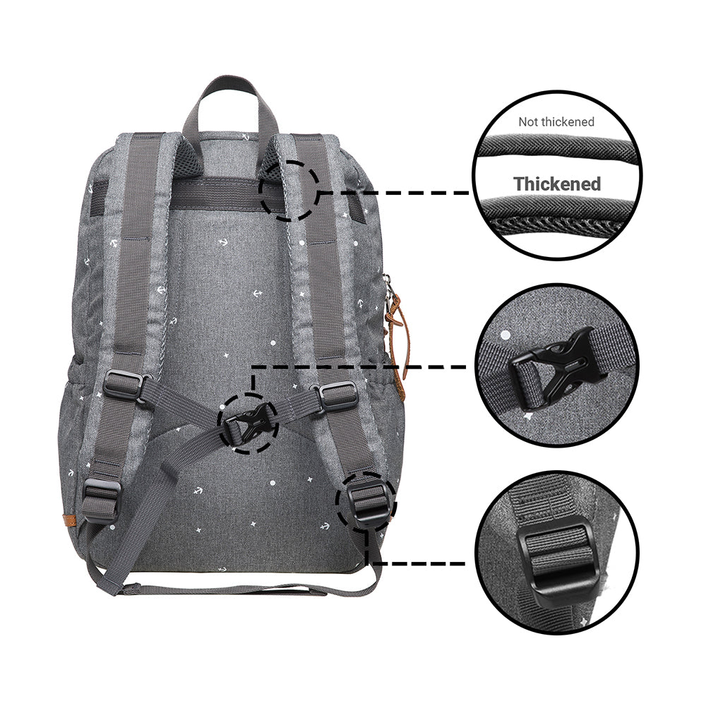 Laptop College Backpack for Teen Girls, Casual Daypack Fits 15.6" Laptop by KAUKKO (09-GREY)