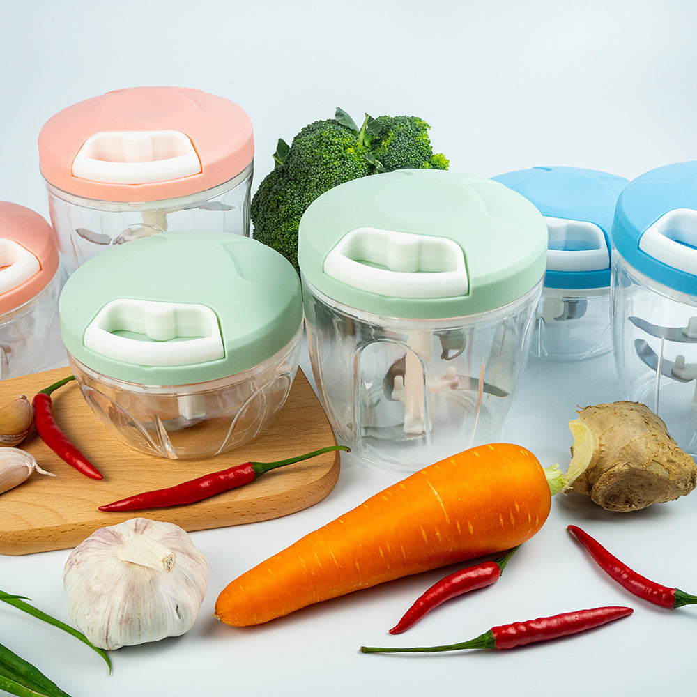 Manual Garlic Chopper, Kitchen Chopper Masher Hand Food Processor Mini Garlic Press