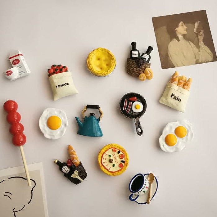 mount Jobtilbud Paine Gillic Refrigerator Magnets 13pcs Food Theme for Food Lover, Cute and Funny,  13pcs-Set – kaukko