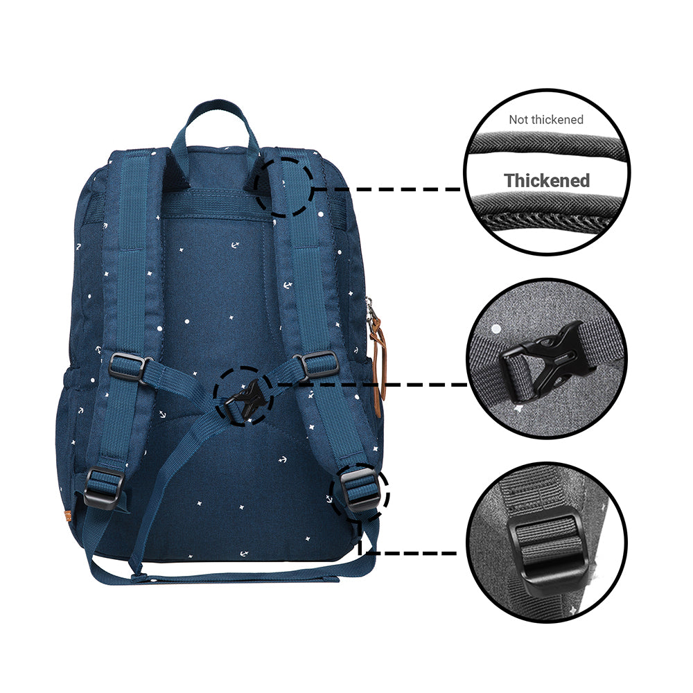 Laptop College Backpack for Teen Girls, Casual Daypack Fits 15.6" Laptop by KAUKKO (09-BLUE)