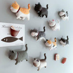 Refrigerator Magnets Decorative Cute Kitten Cat Lovers Funny 9pcs-Set, Gift