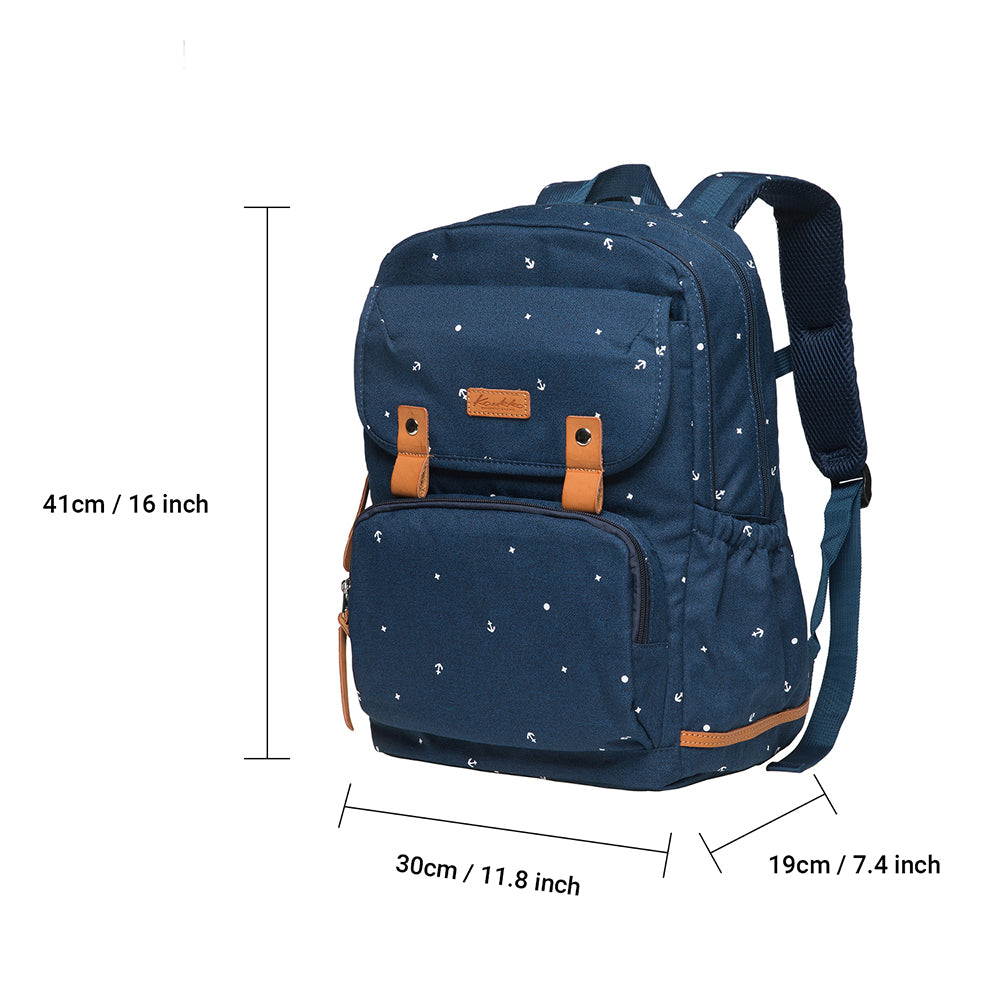 Laptop College Backpack for Teen Girls, Casual Daypack Fits 15.6" Laptop by KAUKKO (09-BLUE)
