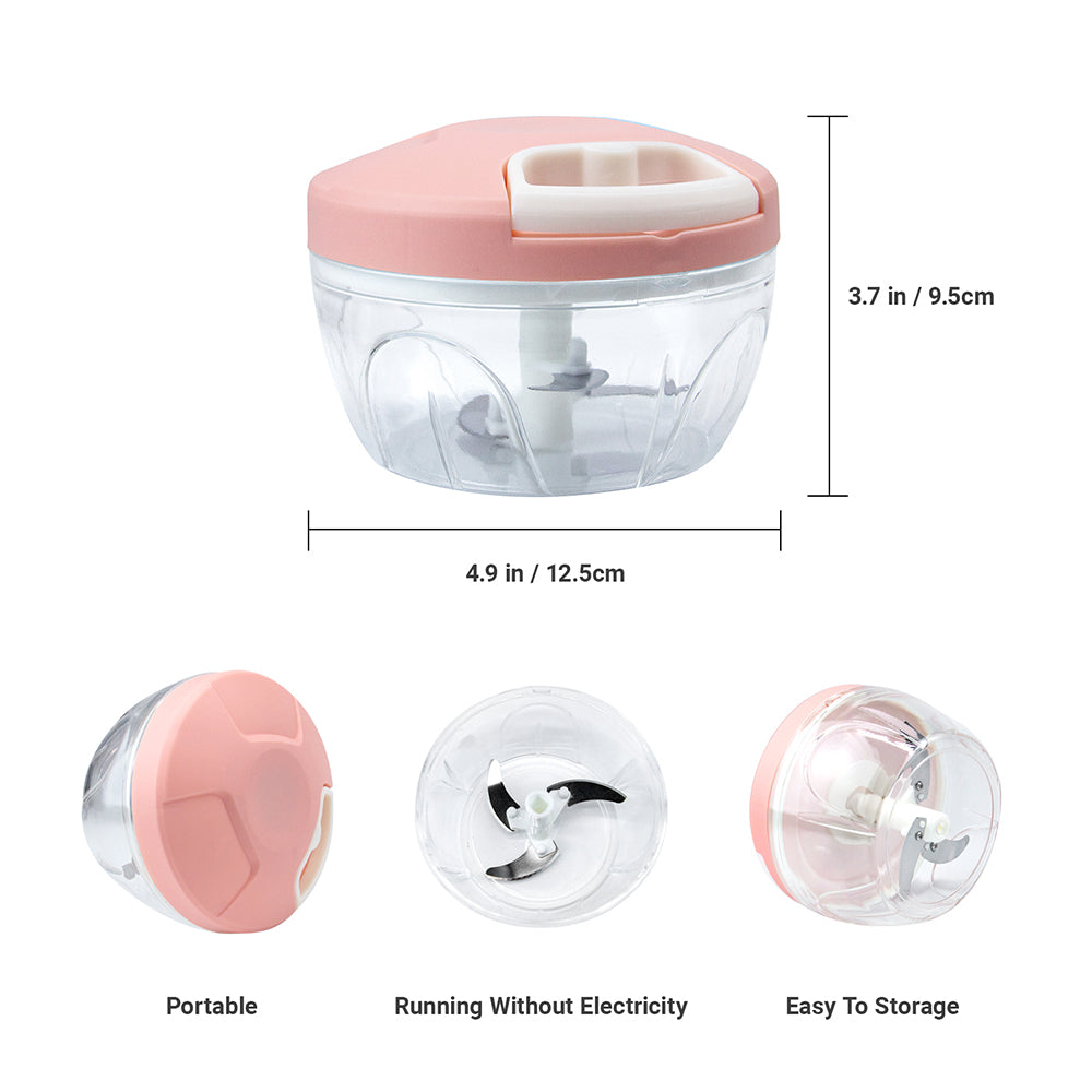 Manual Garlic Chopper, Kitchen Chopper Masher Hand Food Processor Mini Garlic Press