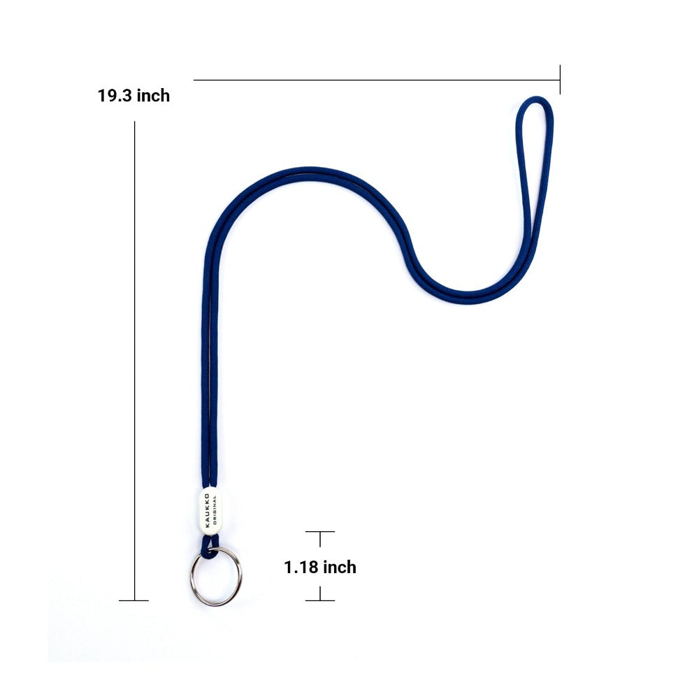 KAUKKO Unisex Lanyard Short Keyring Key Chain, robust and practical (02-Blue)