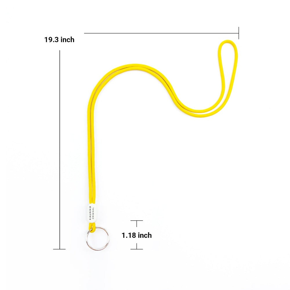 KAUKKO Unisex Lanyard Short Keyring Key Chain, robust and practical (02-Yellow)