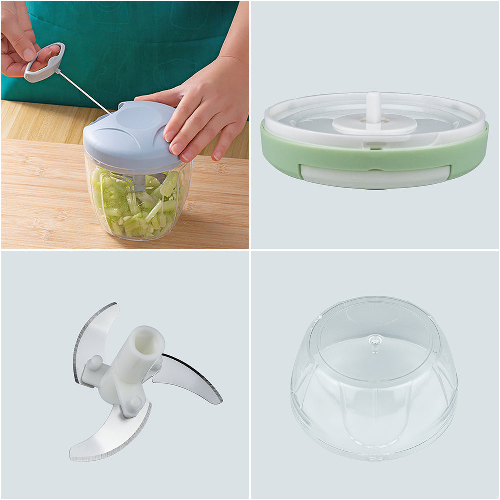 Manual Garlic Chopper, Kitchen Chopper Masher Hand Food Processor Mini Garlic Press