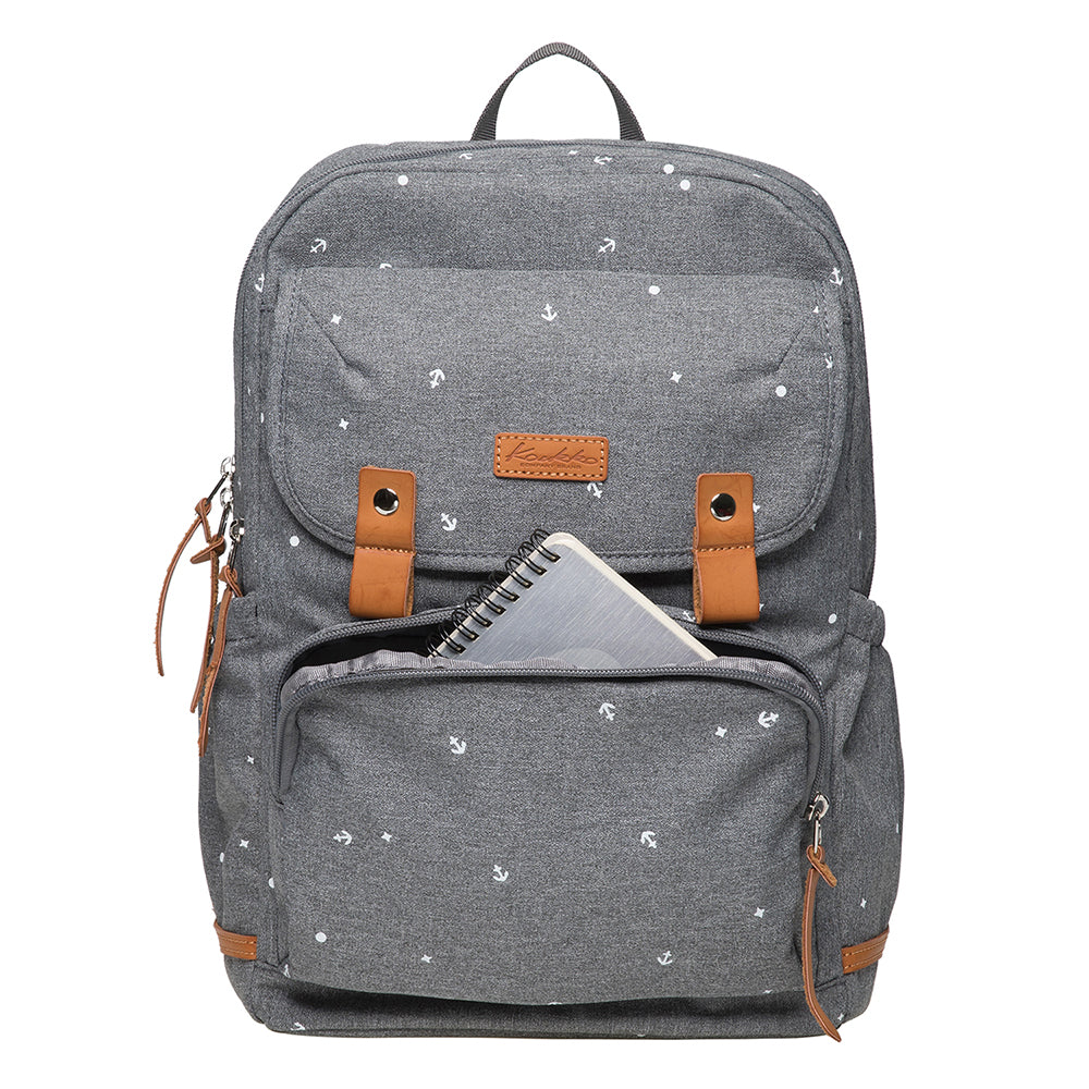 Laptop College Backpack for Teen Girls, Casual Daypack Fits 15.6" Laptop by KAUKKO (09-GREY)