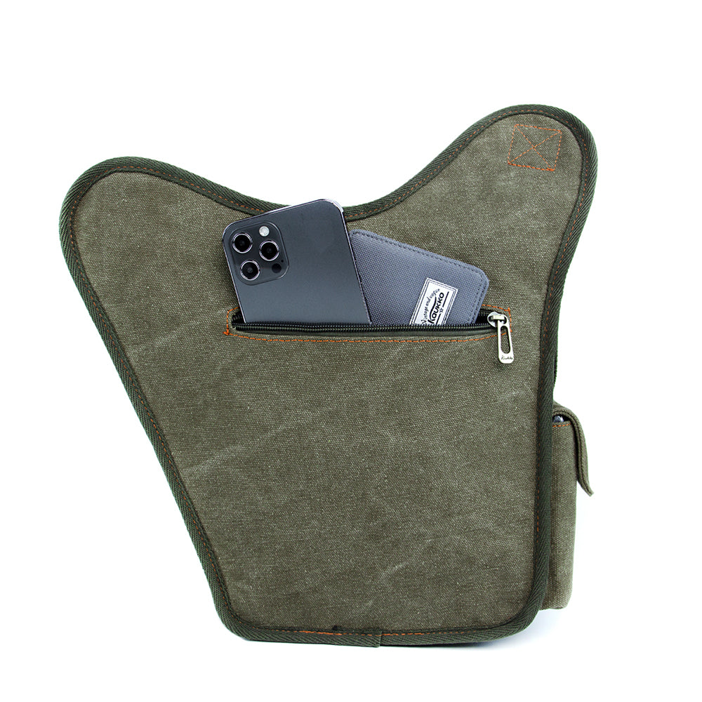 Retro Casual Shoulder Bag Sports Canvas Laptop Crossbody Bag ( green)