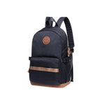 KAUKKO Stylish College School Backpack Travel Nice Rucksack, K1005-2 ( Black /17.6L ) - kaukko