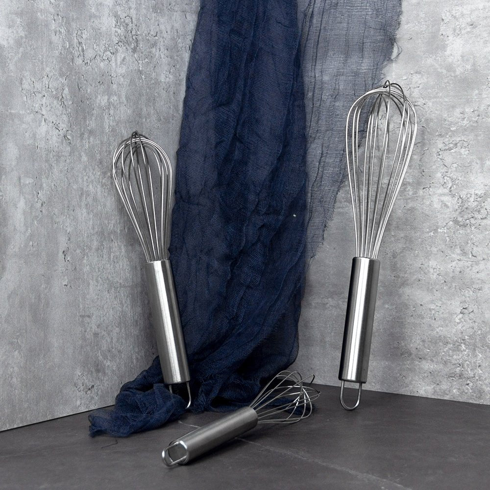 (8" 10" 12" )Balloon Whisk, Handheld Steel Wire Whisk Perfect for Blending, Whisking - kaukko